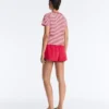 Kurzärmeliges T-Shirt aus Baumwollmischung mit Streifenmuster in Regular Fit Kurzärmeliges T-Shirt aus Baumwollmischung mit Streifenmuster in Regular Fit