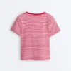 Kurzärmeliges T-Shirt aus Baumwollmischung mit Streifenmuster in Regular Fit Kurzärmeliges T-Shirt aus Baumwollmischung mit Streifenmuster in Regular Fit