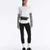 Kurzärmeliges T-Shirt aus Modal-Mischung mit abgerundetem Saum am Rücken Kurzärmeliges T-Shirt aus Modal-Mischung mit abgerundetem Saum am Rücken