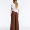 Lange Hose aus Soft Touch Modal mit Falten Lange Hose aus Soft Touch Modal mit Falten