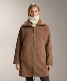 Lange Jacke aus Lammfelljacke