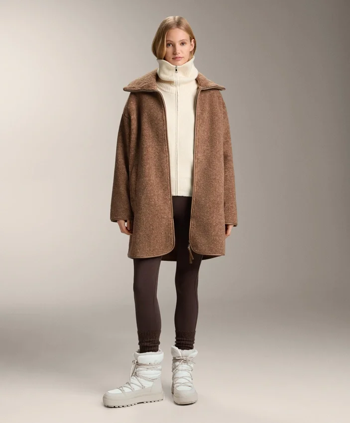 Lange Jacke aus Lammfelljacke Lange Jacke aus Lammfelljacke