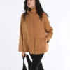 Lange Jacke in Neopren-Optik Lange Jacke in Neopren-Optik