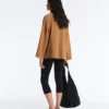 Lange Jacke in Neopren-Optik Lange Jacke in Neopren-Optik