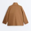 Lange Jacke in Neopren-Optik Lange Jacke in Neopren-Optik