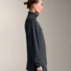 Lange Jacke mit asymmetrischen Streifen aus Modal Lange Jacke mit asymmetrischen Streifen aus Modal