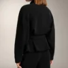 Lange Jacke mit Gürtel aus gebürstetem Modal Lange Jacke mit Gürtel aus gebürstetem Modal