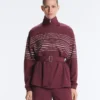 Lange Jacke mit Matrosenstreifen und Soft Touch-Modal Lange Jacke mit Matrosenstreifen und Soft Touch-Modal
