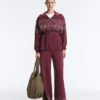 Lange Jacke mit Matrosenstreifen und Soft Touch-Modal Lange Jacke mit Matrosenstreifen und Soft Touch-Modal