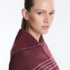 Lange Jacke mit Matrosenstreifen und Soft Touch-Modal Lange Jacke mit Matrosenstreifen und Soft Touch-Modal