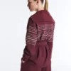 Lange Jacke mit Matrosenstreifen und Soft Touch-Modal Lange Jacke mit Matrosenstreifen und Soft Touch-Modal