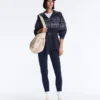 Lange Jacke mit Matrosenstreifen und Soft Touch-Modal Lange Jacke mit Matrosenstreifen und Soft Touch-Modal