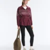 Lange Jacke mit Matrosenstreifen und Soft Touch-Modal Lange Jacke mit Matrosenstreifen und Soft Touch-Modal