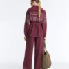 Lange Jacke mit Matrosenstreifen und Soft Touch-Modal Lange Jacke mit Matrosenstreifen und Soft Touch-Modal