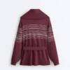 Lange Jacke mit Matrosenstreifen und Soft Touch-Modal Lange Jacke mit Matrosenstreifen und Soft Touch-Modal