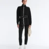 Lange Jacke mit Paspeln und Soft Touch-Modal Lange Jacke mit Paspeln und Soft Touch-Modal