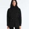 Lange Jacke mit Taschen aus Modal und Soft Touch-Griff Lange Jacke mit Taschen aus Modal und Soft Touch-Griff