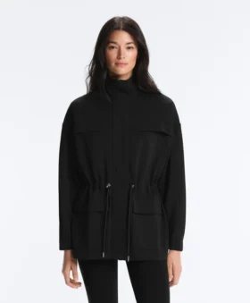 Lange Jacke mit Taschen aus Modal und Soft Touch-Griff