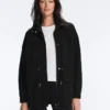 Lange Jacke mit Taschen aus Modal und Soft Touch-Griff Lange Jacke mit Taschen aus Modal und Soft Touch-Griff