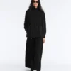 Lange Jacke mit Taschen aus Modal und Soft Touch-Griff Lange Jacke mit Taschen aus Modal und Soft Touch-Griff