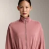 Lange Jacke mit verstellbarer Taille und gestreifter Struktur Lange Jacke mit verstellbarer Taille und gestreifter Struktur
