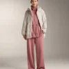 Lange Jacke mit verstellbarer Taille und gestreifter Struktur Lange Jacke mit verstellbarer Taille und gestreifter Struktur