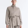 Lange Korsettjacke mit Soft Touch-Modal-Gürtel