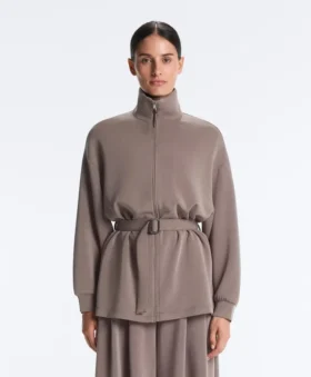 Lange Korsettjacke mit Soft Touch-Modal-Gürtel