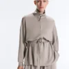 Lange Korsettjacke mit Soft Touch-Modal-Gürtel