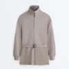 Lange Korsettjacke mit Soft Touch-Modal-Gürtel