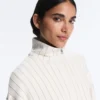 Lange Nadelstreifen-Jacke mit verstellbarer Taille und Soft Touch-Modal Lange Nadelstreifen-Jacke mit verstellbarer Taille und Soft Touch-Modal