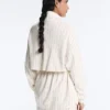 Lange Nadelstreifen-Jacke mit verstellbarer Taille und Soft Touch-Modal Lange Nadelstreifen-Jacke mit verstellbarer Taille und Soft Touch-Modal