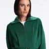 Lange Piqué-Jacke aus Baumwolle mit Gürtel Lange Piqué-Jacke aus Baumwolle mit Gürtel