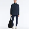 Lange Piqué-Jacke mit kontrastierender Baumwollpaspel Lange Piqué-Jacke mit kontrastierender Baumwollpaspel