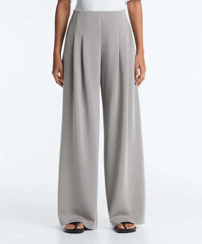 Lange Plissee-Hose mit Soft Touch-Modal Lange Plissee-Hose mit Soft Touch-Modal