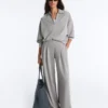 Lange Plissee-Hose mit Soft Touch-Modal Lange Plissee-Hose mit Soft Touch-Modal