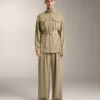 Lange Soft Touch Jacke aus Modal mit Gürtel Lange Soft Touch Jacke aus Modal mit Gürtel