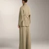 Lange Soft Touch Jacke aus Modal mit Gürtel Lange Soft Touch Jacke aus Modal mit Gürtel