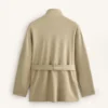 Lange Soft Touch Jacke aus Modal mit Gürtel Lange Soft Touch Jacke aus Modal mit Gürtel