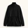 Lange Soft Touch Jacke mit Modal und Taschen