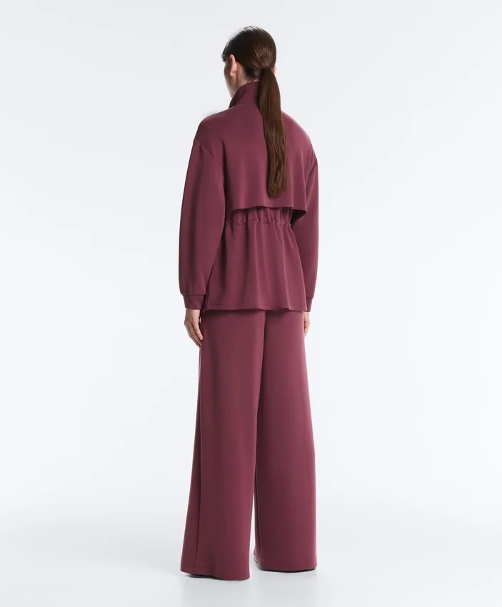 Lange Soft Touch Jacke mit Modal und Taschen Lange Soft Touch Jacke mit Modal und Taschen