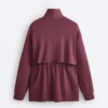 Lange Soft Touch Jacke mit Modal und Taschen Lange Soft Touch Jacke mit Modal und Taschen