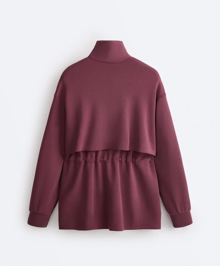 Lange Soft Touch Jacke mit Modal und Taschen Lange Soft Touch Jacke mit Modal und Taschen