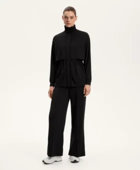 Lange Soft Touch Jacke mit Modal und Taschen
