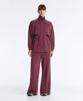 Lange Soft Touch Jacke mit Modal und Taschen