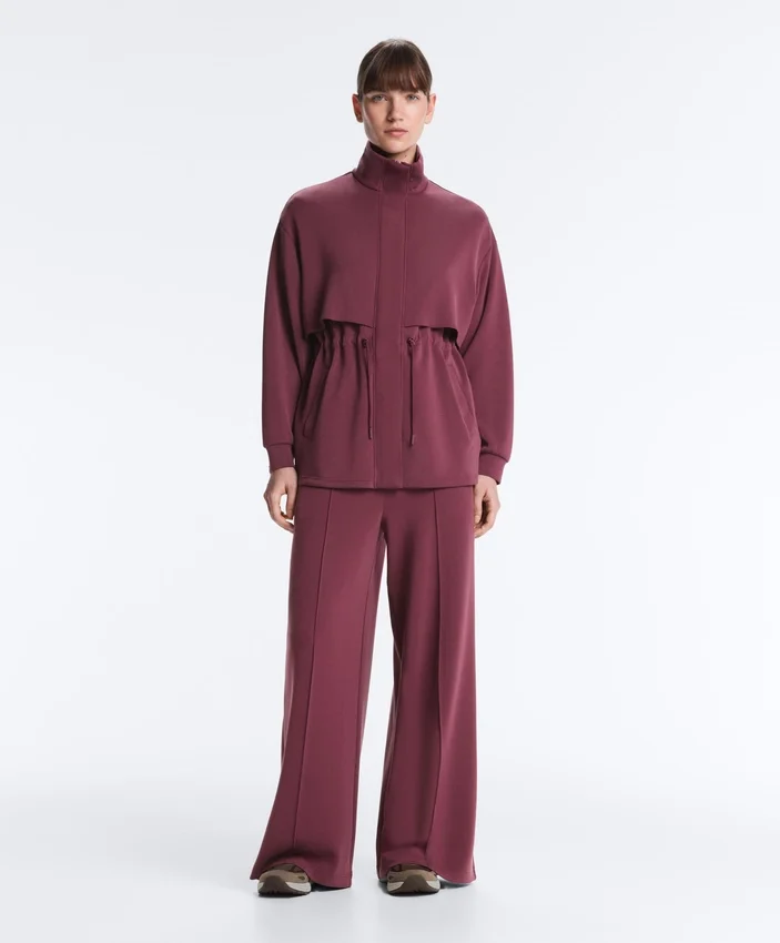 Lange Soft Touch Jacke mit Modal und Taschen Lange Soft Touch Jacke mit Modal und Taschen
