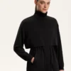 Lange Soft Touch Jacke mit Modal und Taschen