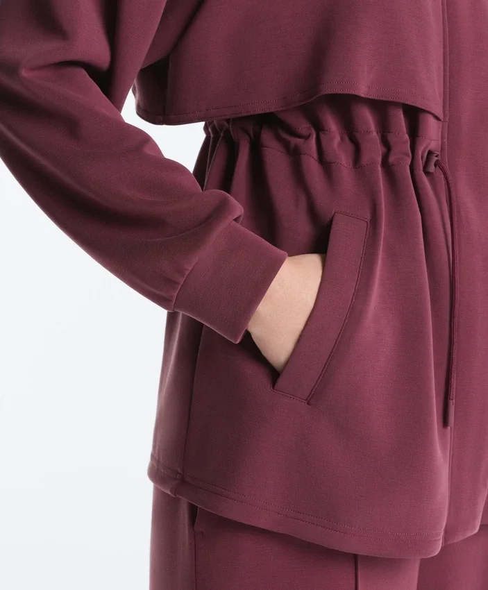 Lange Soft Touch Jacke mit Modal und Taschen Lange Soft Touch Jacke mit Modal und Taschen