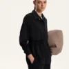 Lange Soft Touch Jacke mit Modal und Taschen