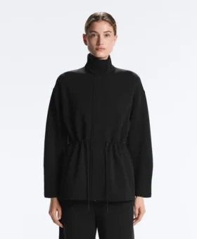 Lange Utility-Jacke aus Soft Touch-Modal